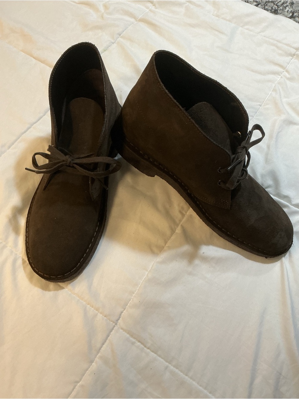 Clarks Men's Suede Chukka Boots in Dark Brown